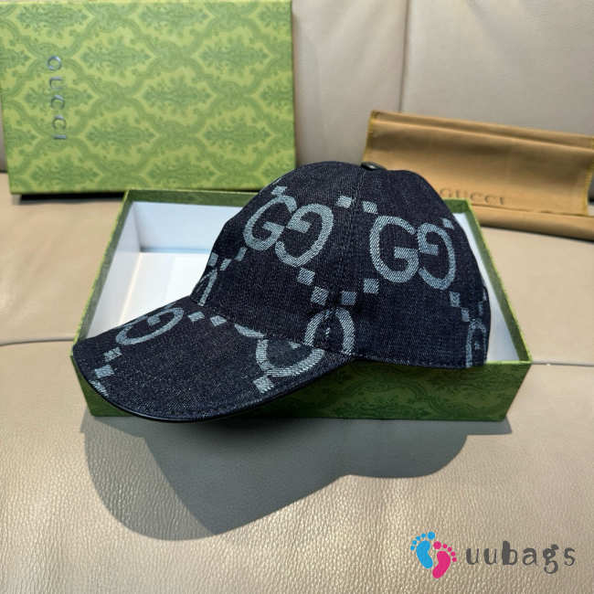 Uubags Gucci Original GG baseball denim cap black - 1