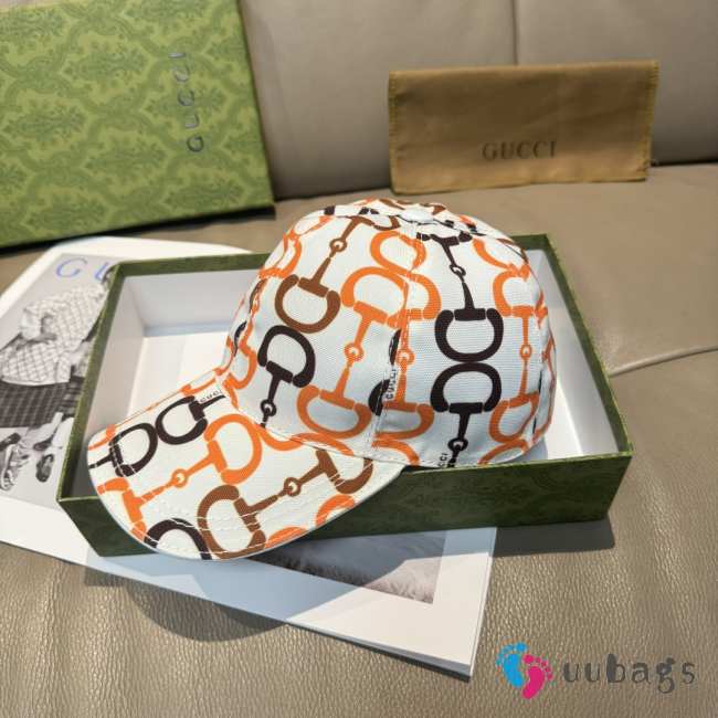 Uubags Gucci cap white/ green/ orange - 1