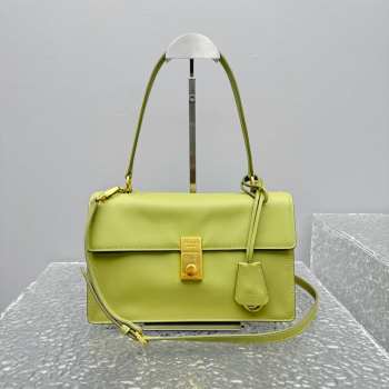 Uubags Prada Soft Sound medium leather bag in pistachio green 28x16x10cm