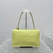 Uubags Prada Soft Sound medium leather bag in pistachio green 28x16x10cm - 4