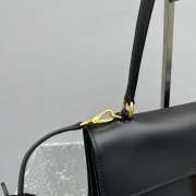 Uubags Prada Soft Sound medium leather bag in black 28x16x10cm - 6