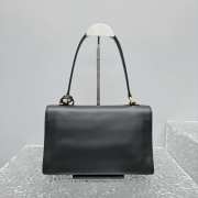 Uubags Prada Soft Sound medium leather bag in black 28x16x10cm - 5