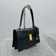 Uubags Prada Soft Sound medium leather bag in black 28x16x10cm - 4