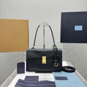 Uubags Prada Soft Sound medium leather bag in black 28x16x10cm - 2