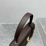 Uubags Prada Soft Sound medium leather bag in dark brown 28x16x10cm - 5