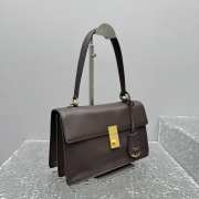 Uubags Prada Soft Sound medium leather bag in dark brown 28x16x10cm - 4