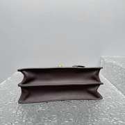 Uubags Prada Soft Sound medium leather bag in dark brown 28x16x10cm - 3