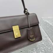Uubags Prada Soft Sound medium leather bag in dark brown 28x16x10cm - 2