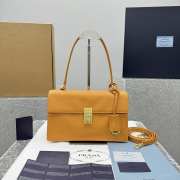 Uubags Prada Soft Sound medium leather bag in amber 28x16x10cm - 5