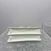 Uubags Prada Soft Sound medium leather bag in white 28x16x10cm - 4