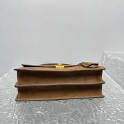Uubags Prada Soft Sound medium suede bag in cocoa brown 28x16x10cm - 4