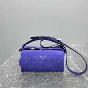 Uubags Prada Suede leather shoulder bag in purple 24x11x11cm - 1