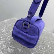 Uubags Prada Suede leather shoulder bag in purple 24x11x11cm - 4