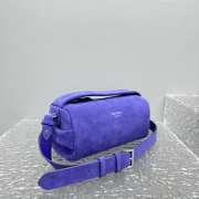 Uubags Prada Suede leather shoulder bag in purple 24x11x11cm - 3