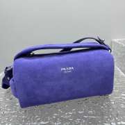 Uubags Prada Suede leather shoulder bag in purple 24x11x11cm - 2