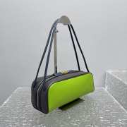 Uubags Prada Swing smooth leather shoulder bag fern green/ebony/baltic blue 28x11.5x10cm - 5