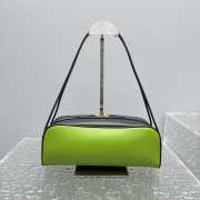 Uubags Prada Swing smooth leather shoulder bag fern green/ebony/baltic blue 28x11.5x10cm - 4