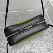 Uubags Prada Swing smooth leather shoulder bag fern green/ebony/baltic blue 28x11.5x10cm - 3