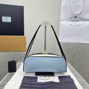 Uubags Prada Swing smooth leather shoulder bag celeste/white/black 28x11.5x10cm - 1