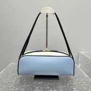Uubags Prada Swing smooth leather shoulder bag celeste/white/black 28x11.5x10cm - 3