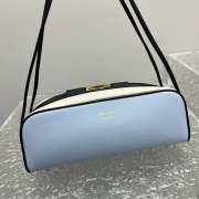 Uubags Prada Swing smooth leather shoulder bag celeste/white/black 28x11.5x10cm - 4