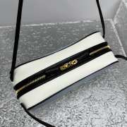 Uubags Prada Swing smooth leather shoulder bag celeste/white/black 28x11.5x10cm - 2