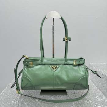 Uubags Prada Green Bonnie Medium Handbag 32x15x13cm
