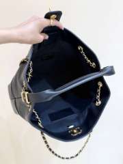 Uubags Chanel Shopping Bag Calfskin & Gold-Tone Metal In Black 28x40x15cm - 3