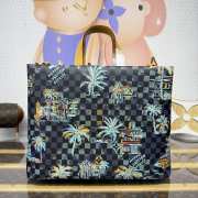 Uubags Louis Vuitton N00218 Shopper Tote MM Bag Marina Blue 40x32x16cm - 2