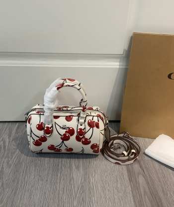 Uubags Coach Mini Rowan Crossbody Bag With Red Cherry Print 18x14x8cm