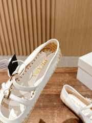 Uubags Prada nappa leather and raffia ballerinas in ivory - 6