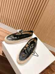Uubags Prada nappa leather and raffia ballerinas in black - 5