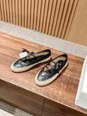 Uubags Prada nappa leather and raffia ballerinas in black - 2