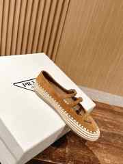 Uubags Prada nappa leather and raffia ballerinas in light brown - 6