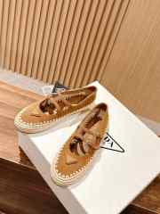 Uubags Prada nappa leather and raffia ballerinas in light brown - 2