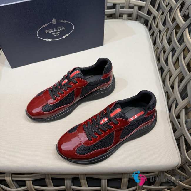 Uubags patent leather and technical fabric Prada America's Cup sneakers 09 - 1
