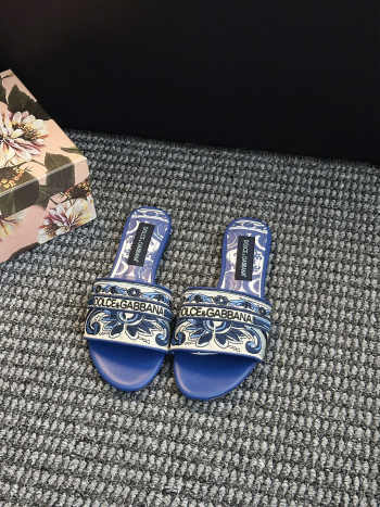 Uubags Dolce & Gabbana embroidered slides multi-coloured