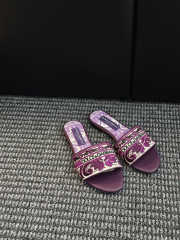 Uubags Dolce & Gabbana embroidered slides multi-coloured shape bianca - 4
