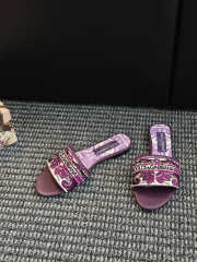 Uubags Dolce & Gabbana embroidered slides multi-coloured shape bianca - 2