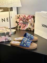 Uubags Dolce & Gabbana Espadrille Slide Sandals In Blue - 6