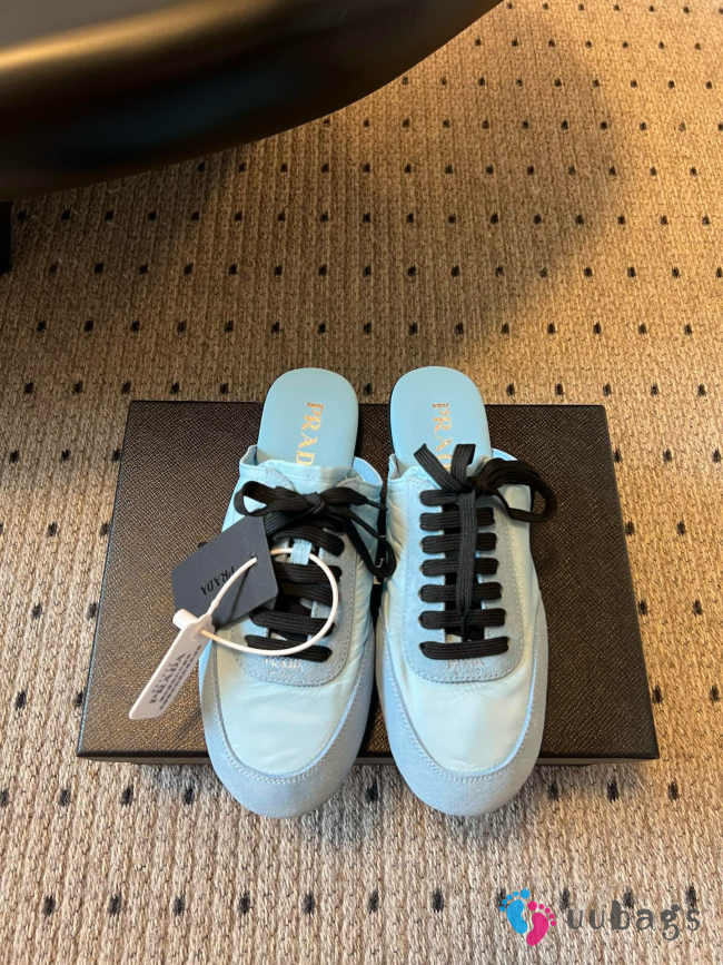 Uubags Prada Collapse re-nylon and suede mules 02 - 1