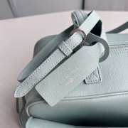 Uubags Balenciaga Carrie small Bowling bag in mineral green calfskin with aged silver hardware - 4