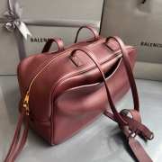 Uubags Balenciaga Carrie Bowling bag in red calfskin with aged silver hardware 36x16x18.7cm - 6