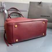 Uubags Balenciaga Carrie Bowling bag in red calfskin with aged silver hardware 36x16x18.7cm - 4