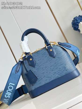 Uubags Louis Vuitton M14853 Alma BB Bag Denim Blue 23.5x17.5x11.5cm