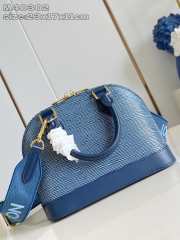 Uubags Louis Vuitton M14853 Alma BB Bag Denim Blue 23.5x17.5x11.5cm - 6