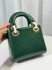 Uubags Dior lady Green Python Leather Bag 17cm - 6