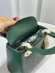 Uubags Dior lady Green Python Leather Bag 17cm - 3