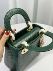 Uubags Dior lady Green Python Leather Bag 17cm - 2