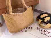 Uubags Valentino Garavani Viva Superstar Medium Shopping Bag In Black Raffia 37x24x9cm - 4